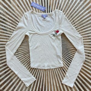 Florence by Mills Rose Embroidered Long Sleeve Crop